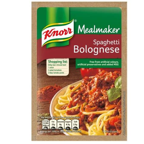 Knorr Spaghetti Bolognese Mealmaker 1 7oz 16 Packets Internet