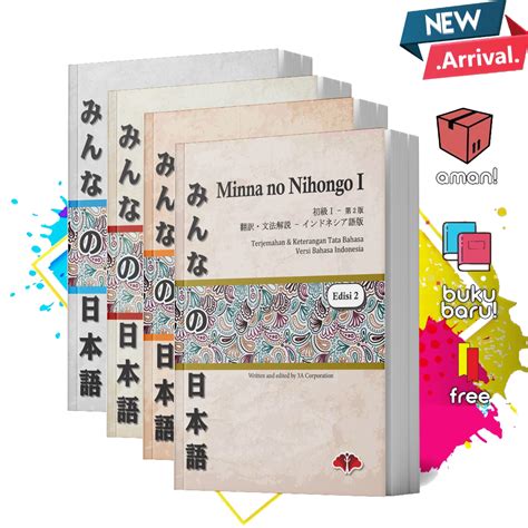 Jual MINNA NO NIHONGO I II JEPANG DAN TERJEMAHAN KETERANGAN TATA