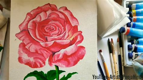 Oil Painting Rose Flower For Beginner Youtube