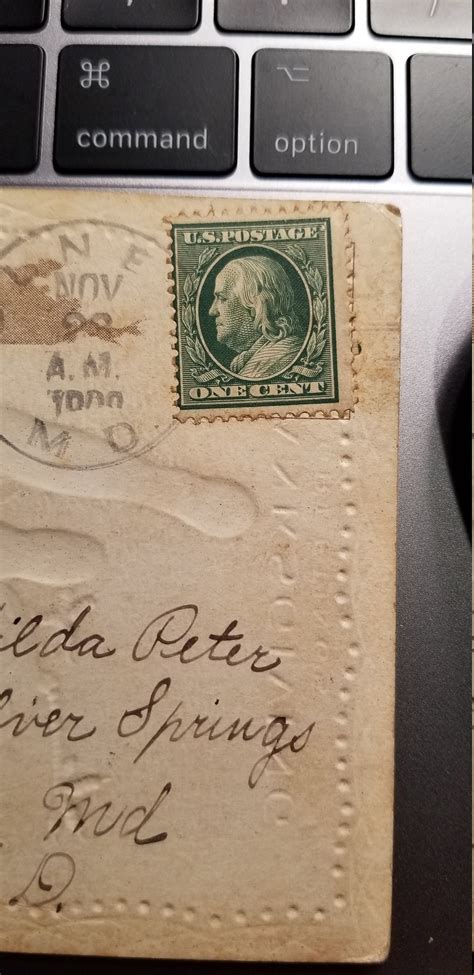 1909 Benjamin Franklin Unmarked One Cent Stamp Green Etsy