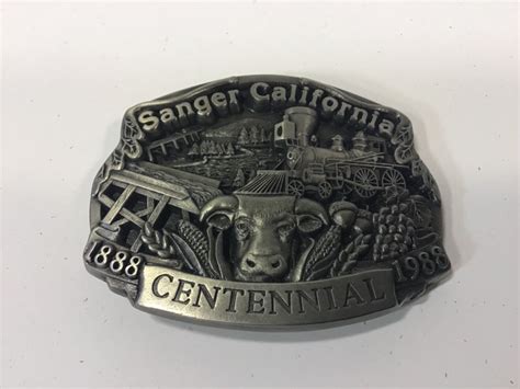 Sanger California Centennial Belt Buckle Ca Gem