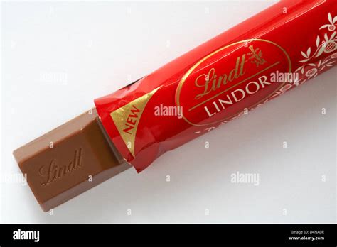 Bar Of Lindt Lindor Irresistibly Smooth Milk Chocolate Unwrapped To