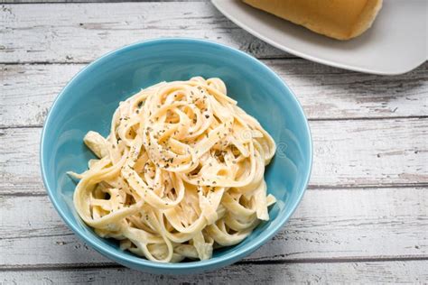 Massa Italiana Cl Ssica De Alfredo Do Fettuccine Imagem De Stock