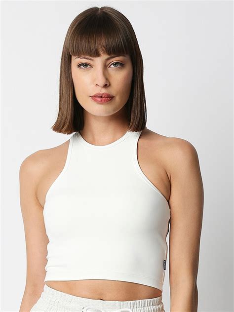 Buy Disrupt White Crop Top Tops For Women 18219776 Myntra