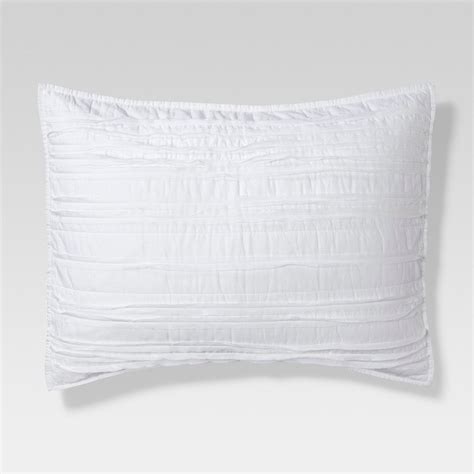 White Raw Edge Quilted Sham Standard Threshold™ Quilted Sham