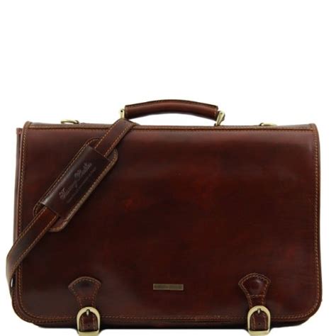 Tuscany Leather Ancona Leather Messenger Bag Large Size All