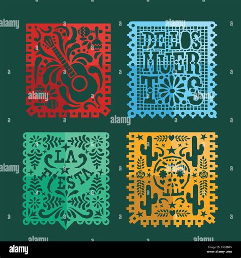 Plantilla De Papel Picado Stock Vektorgrafiken Kaufen Alamy