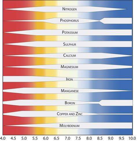 Nutrient Availability Chart