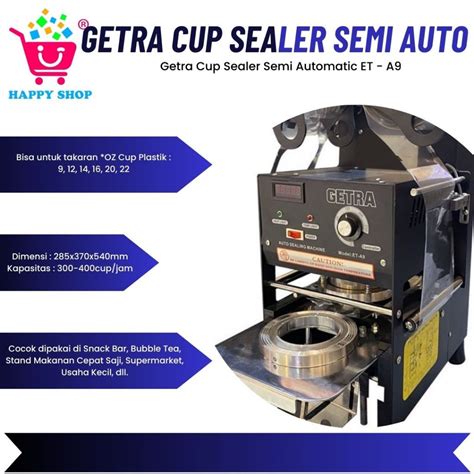 Jual Getra Cup Sealer Semi Automatic Et A Mesin Penyegel Gelas