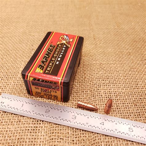 Barnes 22 Caliber 224 55GR TSX FB Projectiles Box Of 50 Old Arms