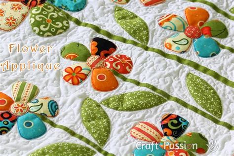 Free Flower Applique Pattern With Leaf Stem Craft Passion