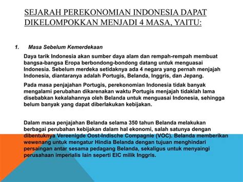 Sejarah Perekonomian Indonesia Ppt