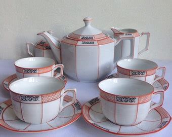 Items Similar To Rare Art Deco Tea Set Japanese Lusterware Teapots And