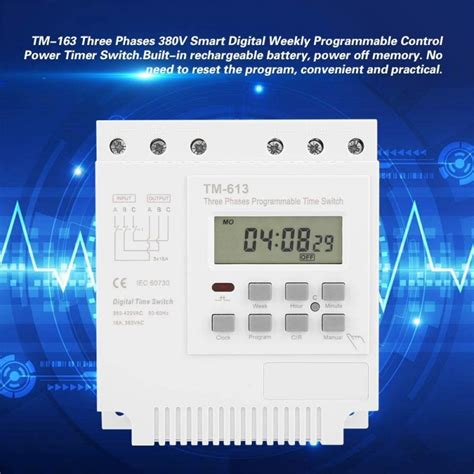 Interruptor Temporizador Trif Sico Digital Programable Tm Tienda