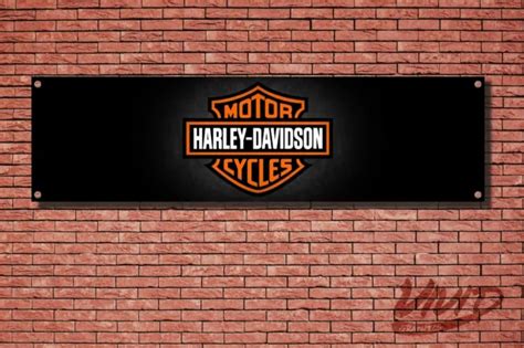 Harley Davidson Motorcycles Garage Workshop Banner Poster Motorsport