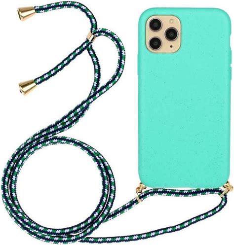 Cazy Soft Tpu Hoesje Met Koord Voor Apple Iphone Pro Max Blauw