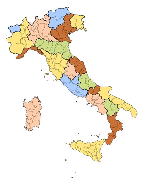 Mappa Italia Con Capoluoghi Di Provincia - Regioni D Italia E ...