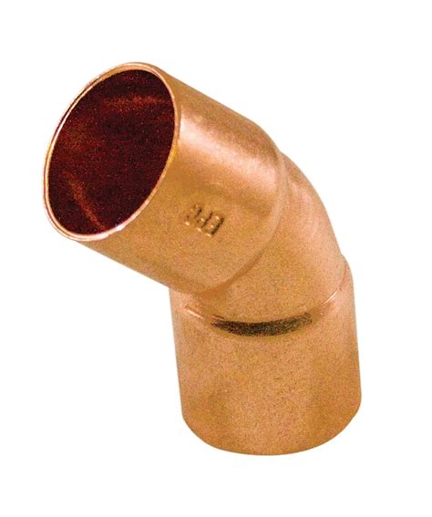 Aqua Dynamic Fitting Copper 45 Degree Elbow 1 2 Inch Copper To Copper 25 Pack The Home Depot