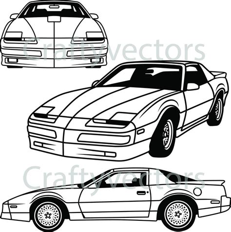 Pontiac Firebird Trans AM 89 Vector SVG Cut File Etsy