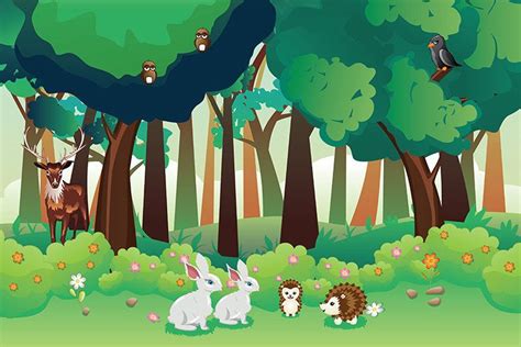 Summer Forest and Animals Graphic by AnnArtshock · Creative Fabrica