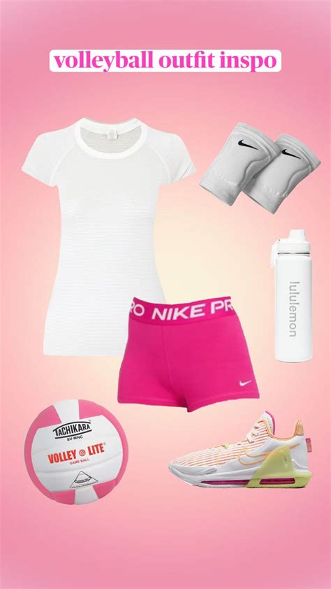 An Advertisement For The Nike Women S Volleyball Team With Items In