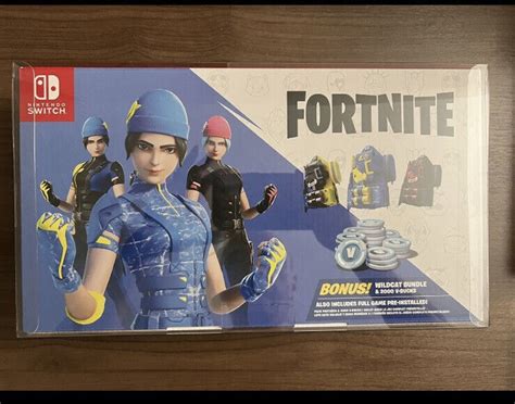 Nintendo Switch Fortnite Wildcat Console Bundle Yellow Blue With