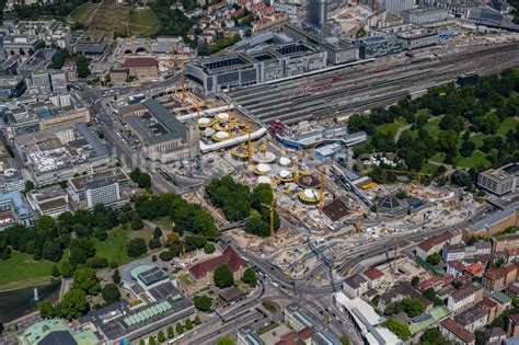 Luftbild Stuttgart Bauarbeiten Stuttgart 21 Am Hauptbahnhof In