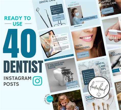 40 Instagram Post Templates For Dentists Dental Practice Etsy