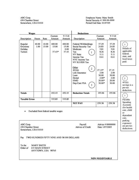 25 Great Pay Stub / Paycheck Stub Templates