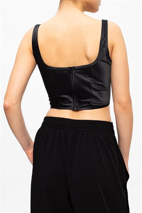 Adidas Originals Branded Corset Top Black Lyst