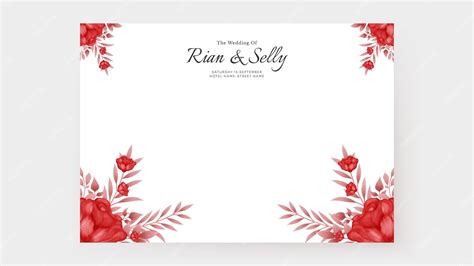 Premium Vector Romantic Wedding Invitation Background With Watercolor