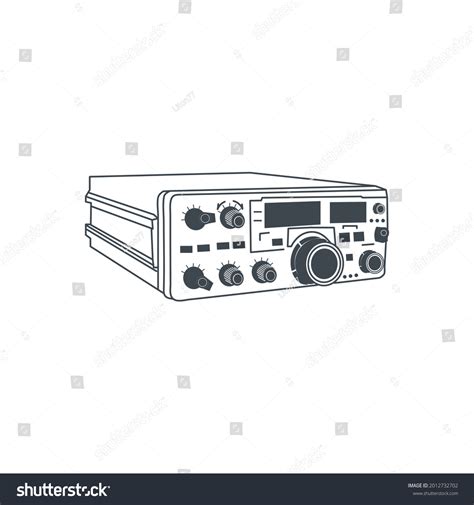 Ham Radio Vector Line Art Isolated Stock Vector (Royalty Free ...