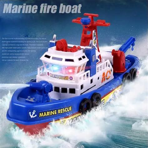 Electronic Boat U.S Fire Boat Auto Spray Water Seaport Work Boat Fire ...