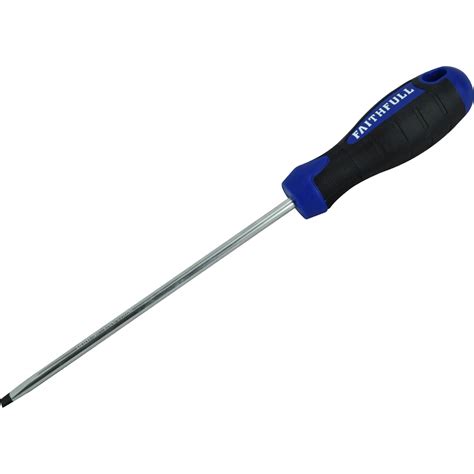 Faithfull Soft Grip Parallel Slotted Tip Screwdriver 55mm 150mm