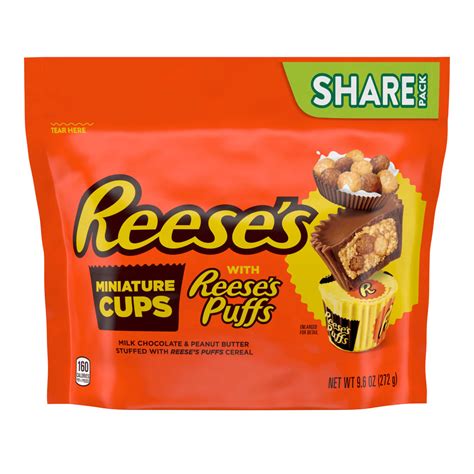 Reese's Miniature Cups with Reese's Puffs Cereal Candy - Share Pack ...