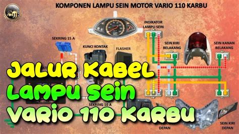 Jalur Lampu Sein Vario Karbu Kelistrikan Sepeda Motor Youtube