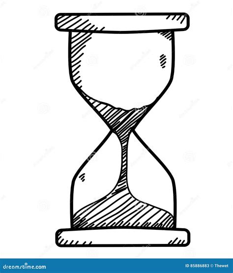 Sand Clock Draw : Sand Clock Doodle. Sand Clock In Doodle Sketch Style. | Bocghewasu