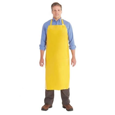 Ansell Bib Apron Yellow 45 In L Universal 56 801 Zoro