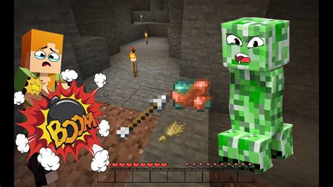 Eplorando A Caverna Achei Um Creeper O Pior Aconteceu Youtube