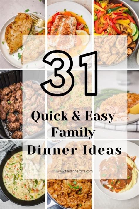 quick  easy family dinner recipes weeknight dinners