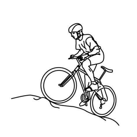 Coloriage Cycliste Montant Dessin Gratuit Imprimer