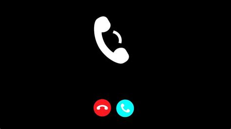 Incoming Call with Accept and Decline Option animation on Black Background. Talking call screen ...