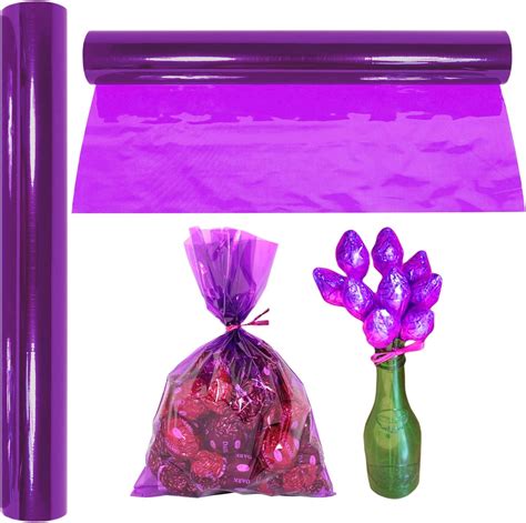 Anapoliz Cellophane Wrap Roll Purple Ft Long X In Wide