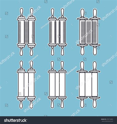 Vintage Roll Antique Blank Manuscript Icon Stock Vector Royalty Free