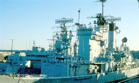 USS Chicago CG 11 (left) moored next to the USS Oklahoma City CLG 5 [2455 x 3324] : WarshipPorn