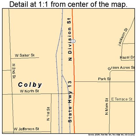 Colby Wisconsin Street Map 5516150