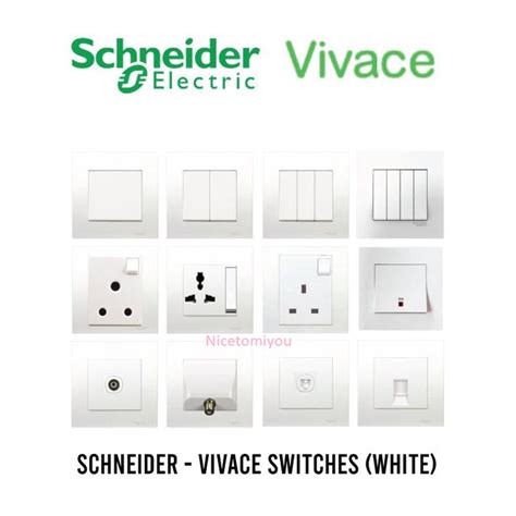 Schneider Electric Vivace Ax Series Switches Sockets White