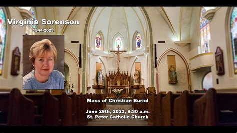 Virginia Sorenson Funeral Mass At St Peter Catholic Church Greeley