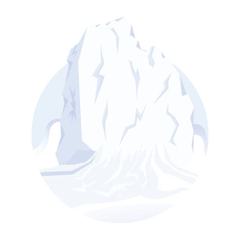 A flat illustration of glacier 11948299 Vector Art at Vecteezy