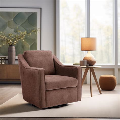 Amazon Colamy Swivel Accent Chair Upholstered Fabric Leisure